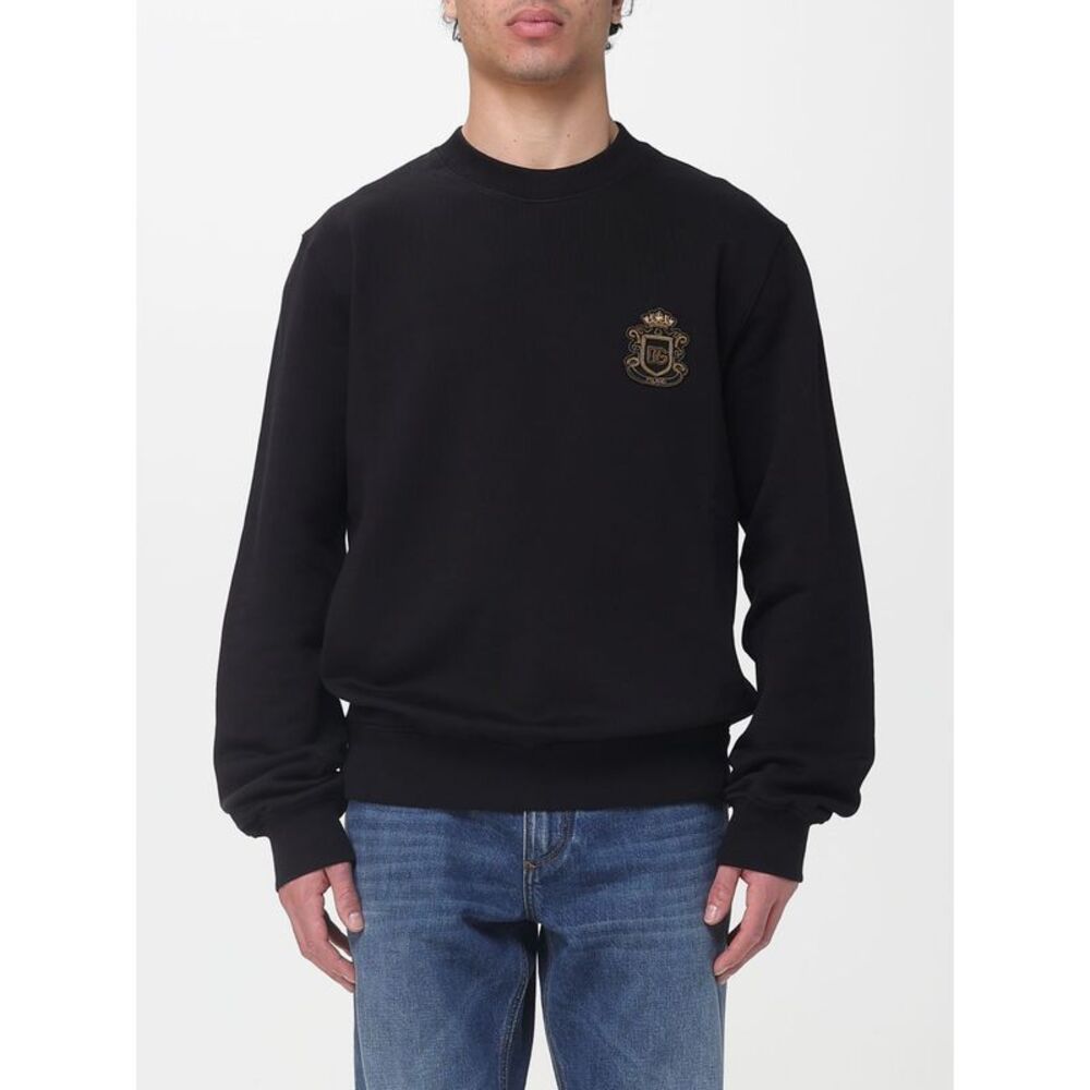Dolce & Gabbana Men Cotton Crew-Neck Sweatshirt With Logo Dolce & Gabbana